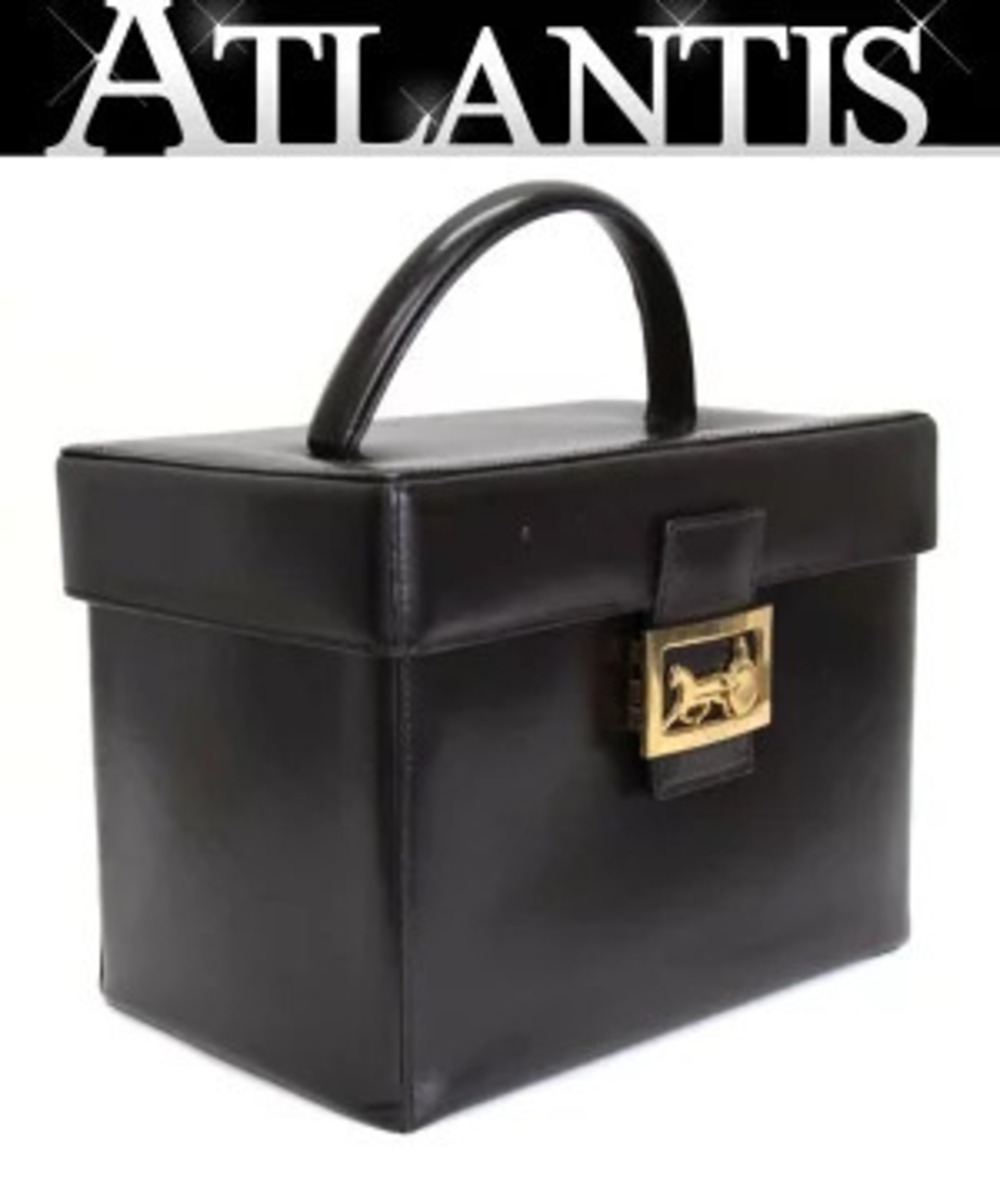 Celine Vanity Bag Carriage Leather Dark Brown